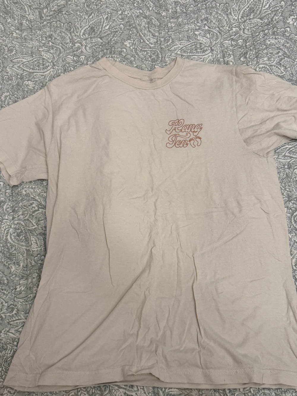Hang Ten Beige Graphic Short-Sleeve Tee